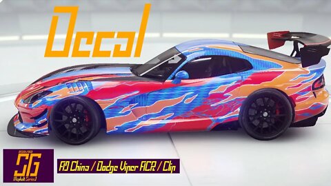 [Asphalt 9 China (A9C/狂野飙车9)] Dodge Viper ACR | Glow Line Pattern Colorful Fire Decal (Full Clip)