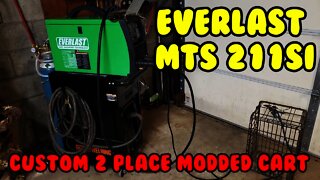 Everlast Multi-Process Welder MTS 211si review PLUS DIY 2 place welding cabinet cart