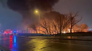 Omaha, Nebraska: Warehouse fire in south Omaha draws three-alarm response.