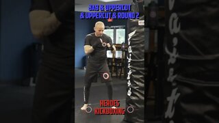 Heroes Training Center | Kickboxing "How To Double Up" Jab & Uppercut & Uppercut & Round 2 | #Shorts