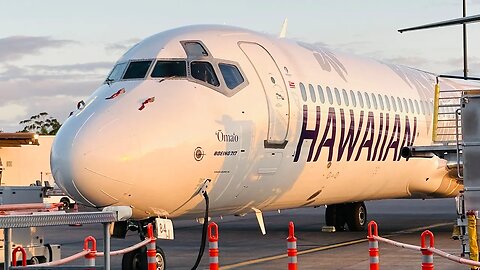 The Sight And Sound of Hawaiian Airlines Boeing 717 (BR715 Engine) Startup, Taxi, Takeoff, Landing.