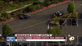 Woman stabbed outside Carlsbad Costco, man arrested