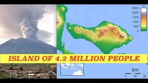 Volcano on Bali Island of 4 Million Erupts Dark Ash 30,000' - Mass Evactuations