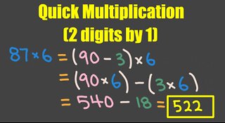 Quick Multiplication (2 digit by 1 digit)