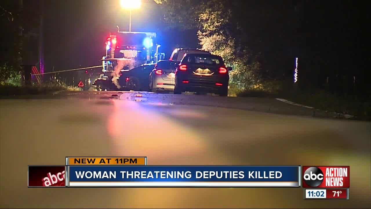 Woman threatening deputies killed