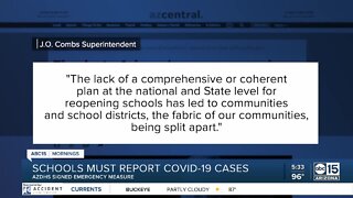 Schools must report COVID-19 cases