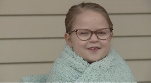 12-year-old girl welcome home after transplant