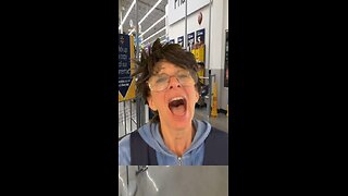 Walmart Greeter staying hydrated!