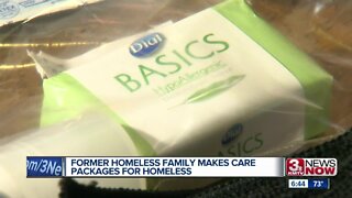 Former homeless Council Bluffs family make care packages for homeless