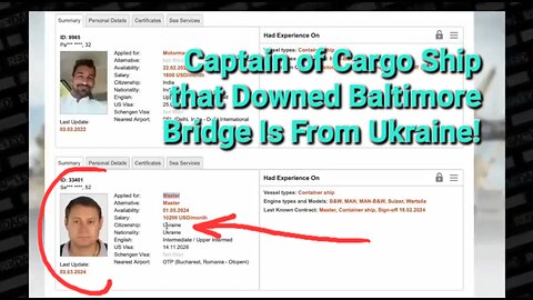 Captain of the Cargo Ship Dali that Ruined Baltimore's Bridge Is From Ukraine