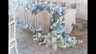 Transform Your Wedding Venue with Stunning Table and Podium Decoration Ideas #wedding