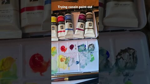 Trying casein paint out. #caseinart #casein