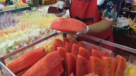 Amazing fruit cutting skills - Thai street food | ASMR