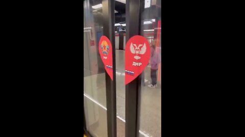 In the Moscow metro, DPR and LPR are symbolically united in Russia