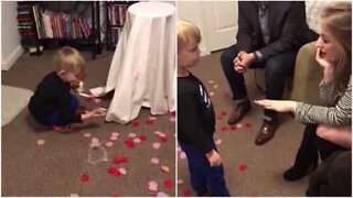 Little boy insists he should be the one marrying his mom