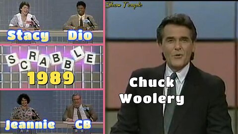 Chuck Woolery | Scrabble (1989) Stacy vs Dio Jeannie vs CB | Full Episode | Game Shows