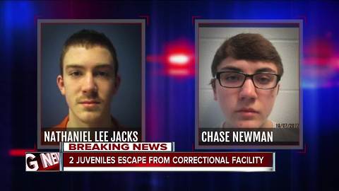 Two juveniles escape from correctional facility