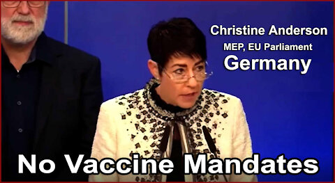 MEP, Christine Anderson Rejects Vaccine Mandates