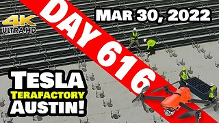 MORE SOLAR SPELLING AT GIGA TEXAS! - Tesla Gigafactory Austin 4K Day 616 - 3/30/22 - Tesla Texas