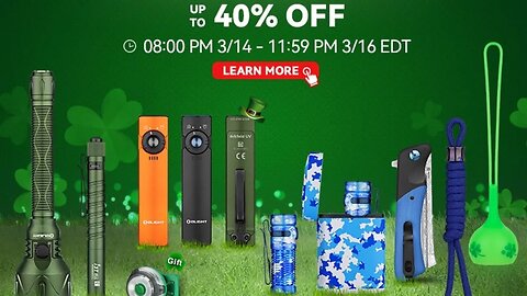 Olight March Sale Up to 40% off !!