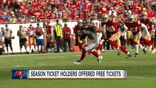 Tampa Bay Buccaneers offer free tickets to season-ticket holders