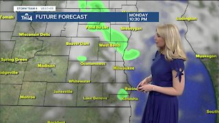 Scattered showers possible Monday evening
