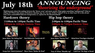 Theorizing Underground Hardcore and Hip Hop, Mini Conference ANNOUNCEMENT | Ft. Jason Myles & Nance