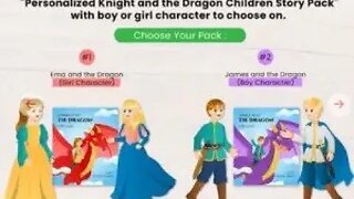Personalized Knight and the Dragon Children Story Pack