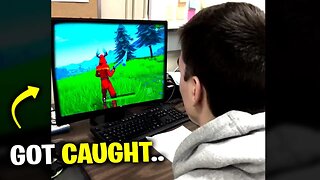 Playing Fortnite In Detention (Got Caught)