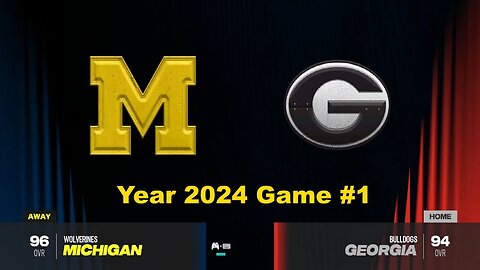 CFB 24 Michigan Wolverines Vs Georgia Bulldogs Year 2024