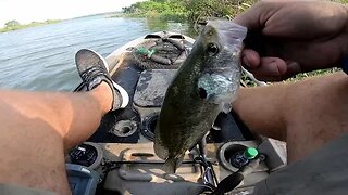 Spawning creek, crappie fishing on slip float and jig, crappie fishing no electronics,