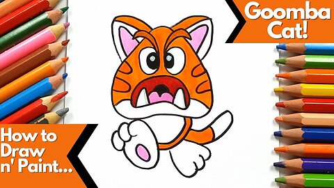 How to Draw and Paint the Goomba Cat from Super Mario