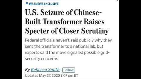 Chinese transformers powering Americas grid… A recipe for disaster…