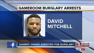 Gamers owner arrested for burglary