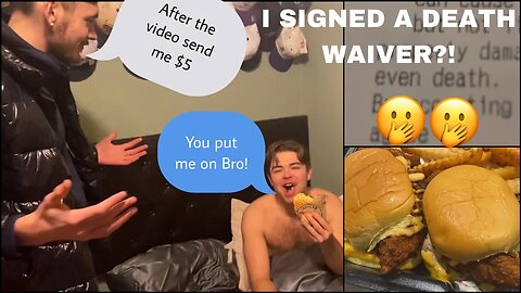DAVE’S HOT CHICKEN SANDWICH MUKBANG + 100 SANDWICH GIVEAWAY (had to sign a waiver before eating…)
