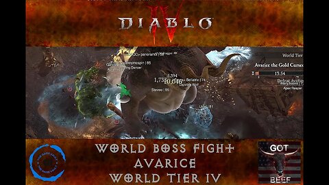 Diablo IV World Boss Fight - Avarice - World Tier IV