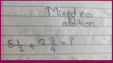 mixed number addition// addition//#mixednumbers // #6th //mixed number