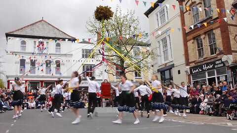 May day folk traditions - Padstow Old 'Oss and Torrington May fair - 2019