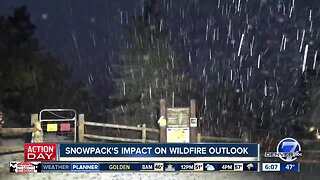 How could the snowpack impact the upcoming fire season?