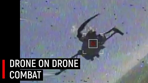 Drone On Drone Combat Ukraine - Ukrainian Kamikaze Drone Knocks Russian Drone Out Of The Sky