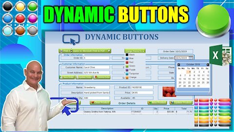 How To Create Dynamic Buttons To Change Themes, Printers & Calendars In Excel