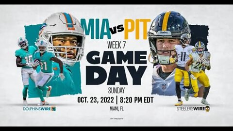 MIAMI DOLPHINS vs PITTSBURGH STEELERS Livestream & Commentary 2022 NFL Week 7