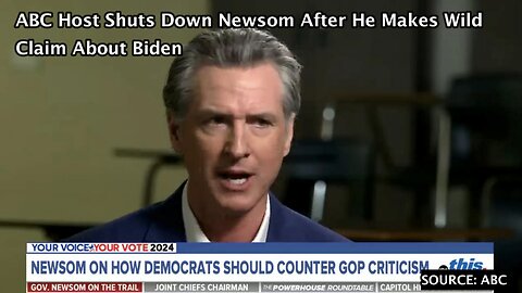 WATCH: ABC Host Shuts Down Newsom After Newsom Makes Wild Claim About Biden