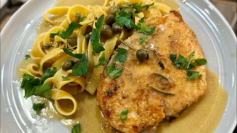 An alternative way to make chicken piccata with zero cutting prep ! Easy and delicious