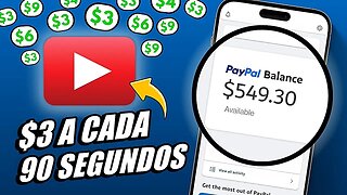 Ganhe $3,00 a Cada 90 Segundos Assistindo a Vídeos do YouTube! | Ganhar Dinheiro Online 2023