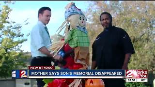 Mother says 7-year-old's memorial was removed