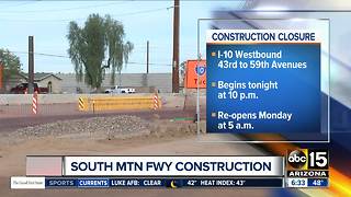 I-10 WB closures set for new South Mountain Freeway work