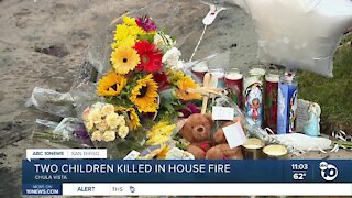 Neighbors create memorial for children killed in Chula Vista fire