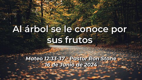 2024-06-16 - Al árbol se le conoce por sus frutos (Mateo 12:33-37) - Pastor Ron Stone (Spanish)