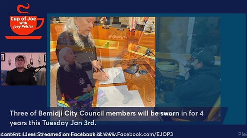 Three of Bemidji City Council members sworn in for 4 year terms Jan 3rd 2023 - Cup of Joe